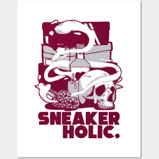 Sneaker Holic Retro 1 Cherrywood Posters and Art